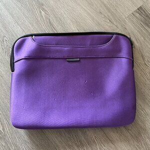Target Purple / Black Soft Scuba Computer Laptop Zip Sleeve Case w/ Front Pocket